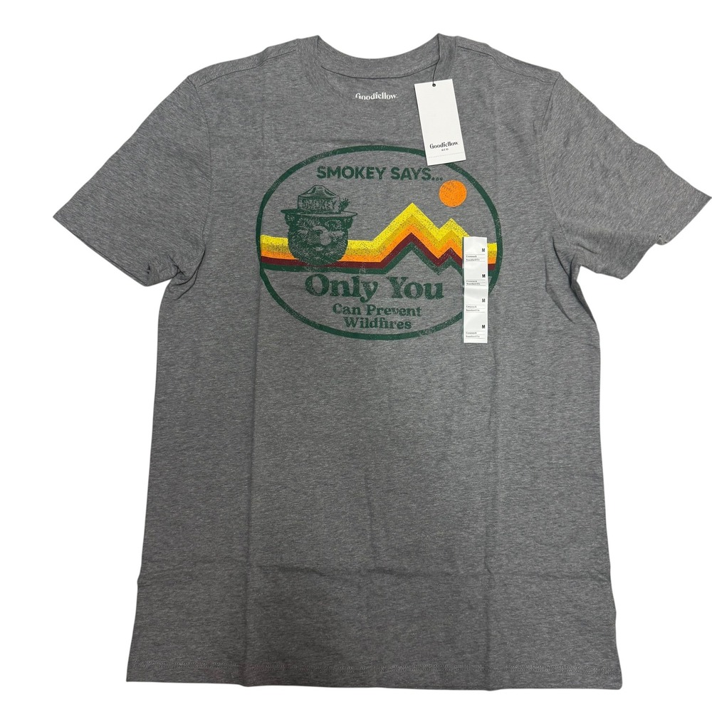 New- GoodFellow Smokey The Bear Graphic T-Shirt  Men's Medium'Only You' Shirt.